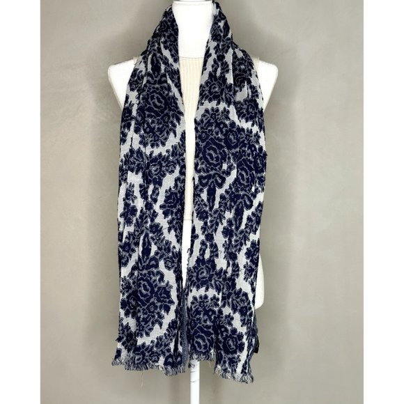 Banana Republic Blue Floral Wrap Scarf - Picture 3 of 4